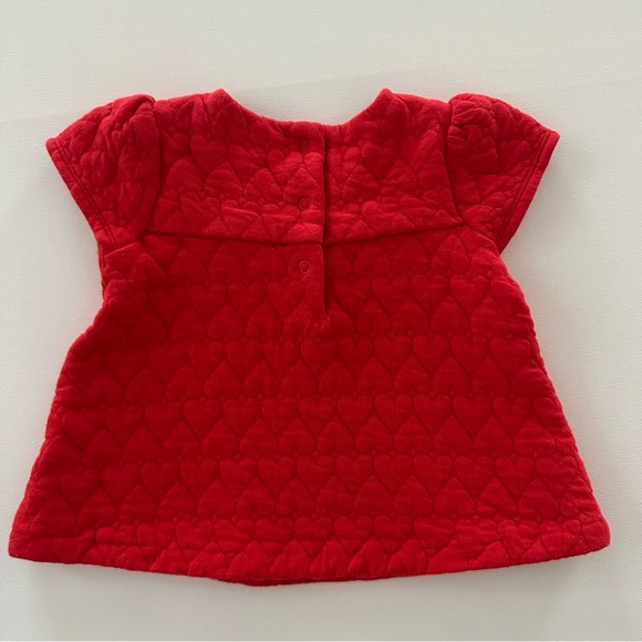 Janie and Jack 6-12 Months Baby Girl Red Quilted Heart Outfit Valentines Day - Picture 3 of 5